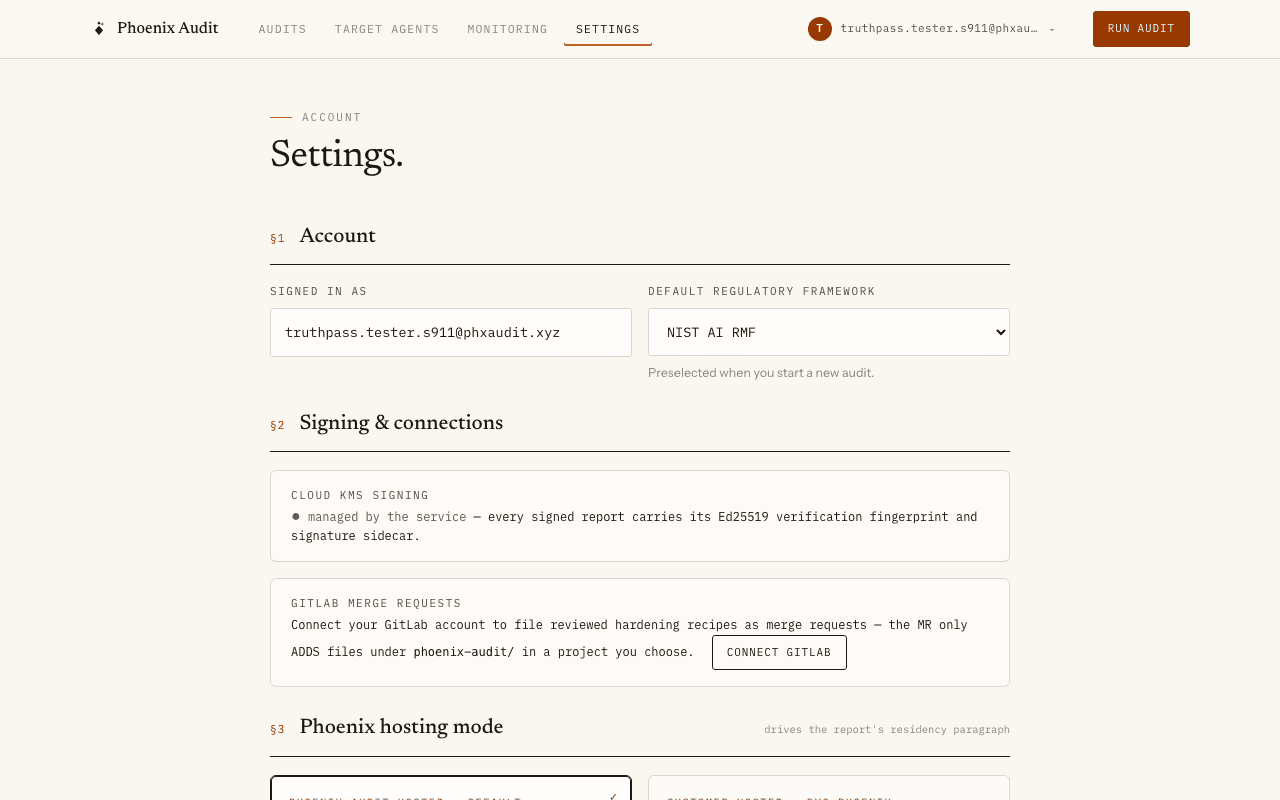 The GitLab connection card in settings